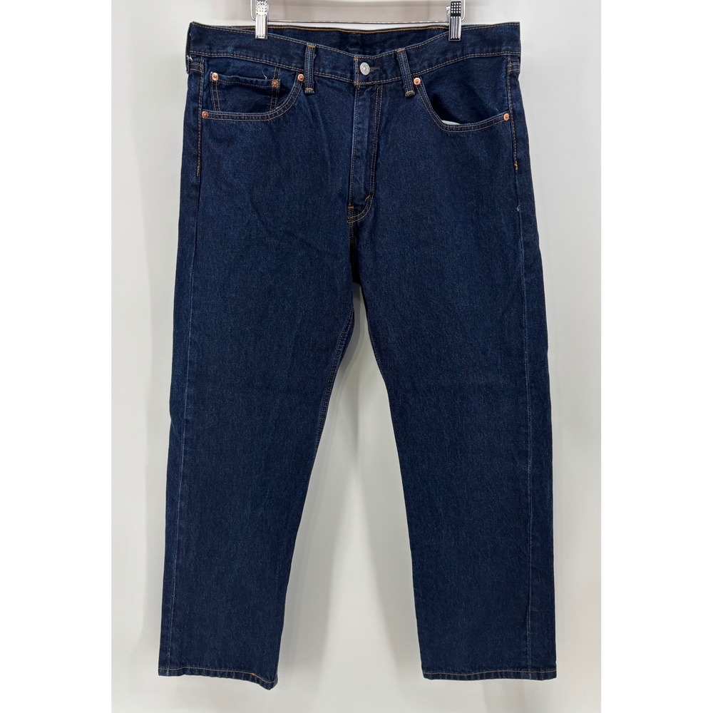 Levi's 505 Regular Fit‎ Jeans Men 38x29 Dark Wash Blue Denim